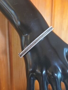 Judith Jack Marcasite Crystal Hinged Bracelet